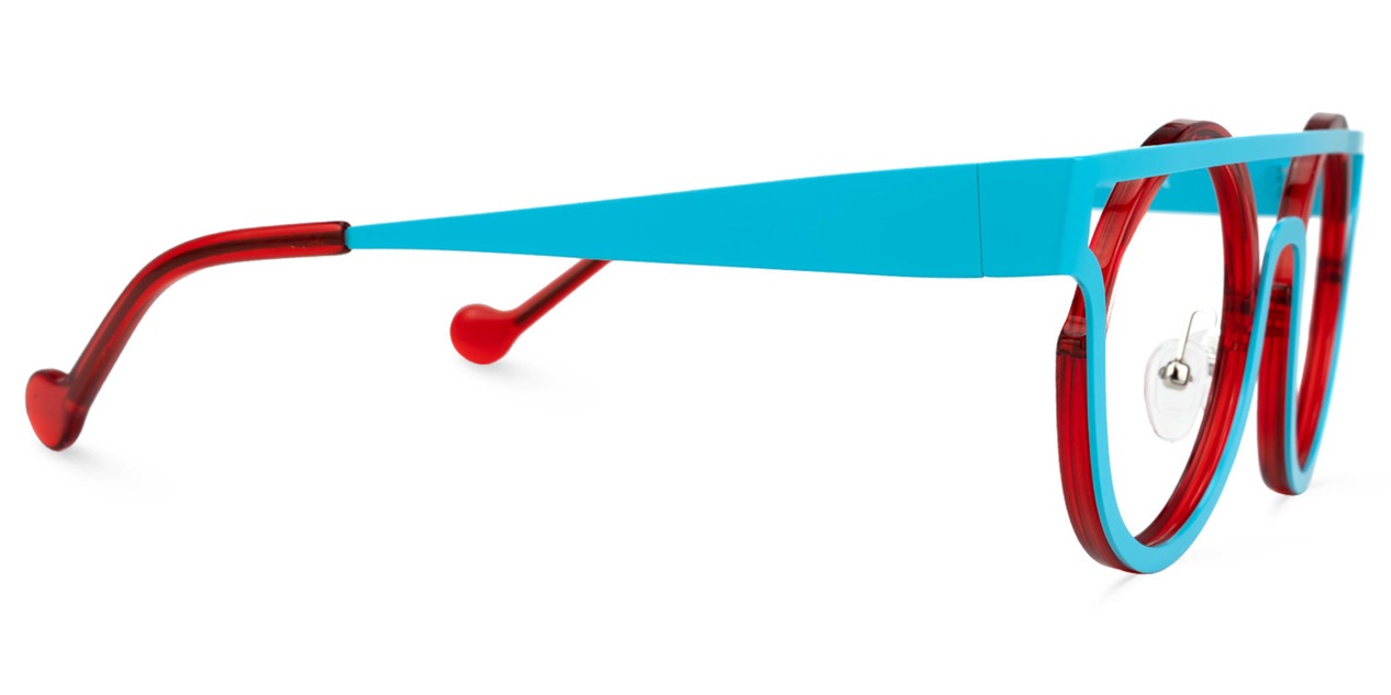 Blush Geometric Mixed Eyeglasses – Unisex Full Rim Frame