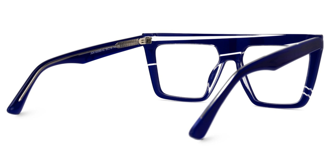 Blush EdgeCut Geometric Acetate Frames