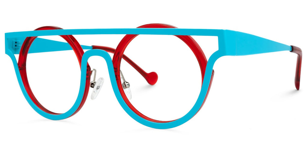 Blush Geometric Mixed Eyeglasses – Unisex Full Rim Frame