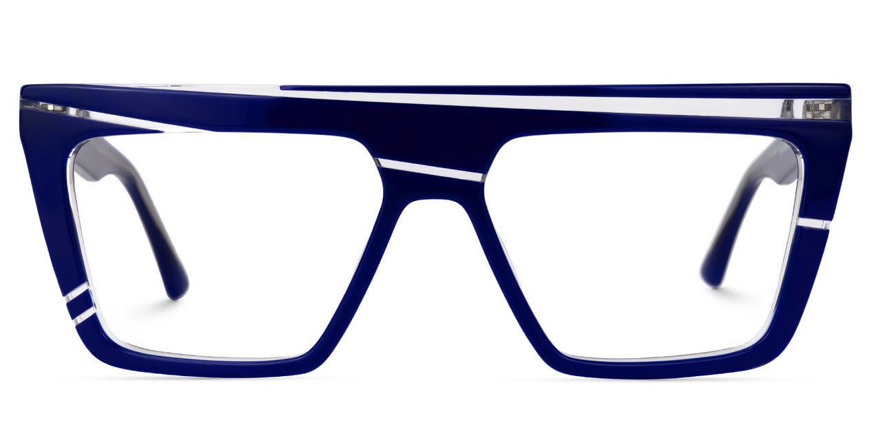 Blush EdgeCut Geometric Acetate Frames