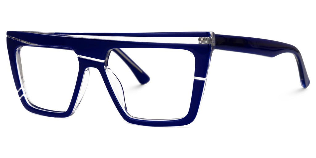 Blush EdgeCut Geometric Acetate Frames