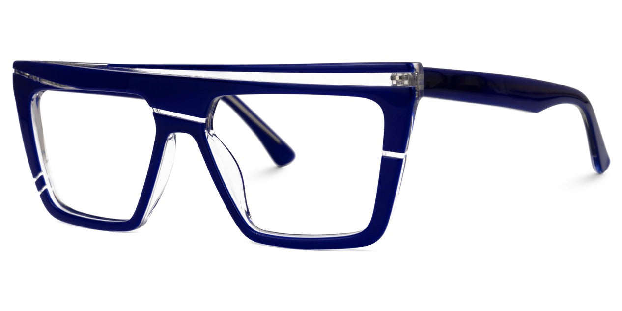 Blush EdgeCut Geometric Acetate Frames