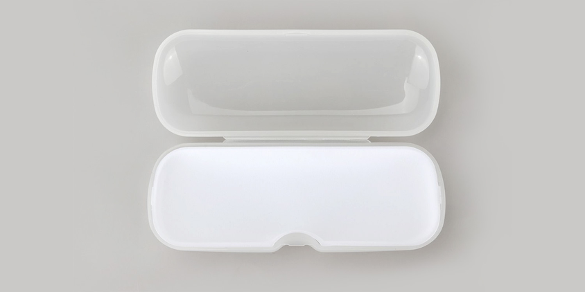 White Plastic Eyeglasses Case